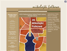 Tablet Screenshot of mikolajki.folk.pl